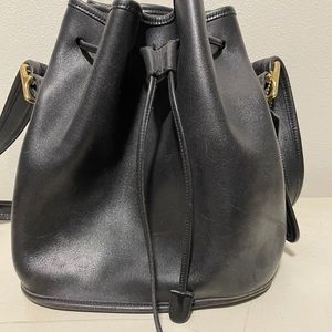 Coach black dump purse